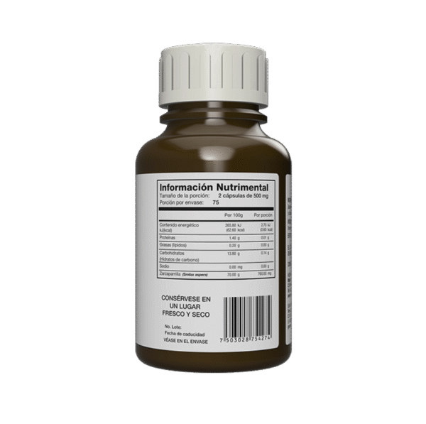 Zarzaparrilla 150 cápsulas | 500mg Adaptoheal® - Imagen 2