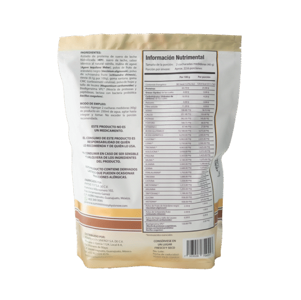 Proteína de Suero de Leche Hidrolizada Sabor Vainilla 907g | Adaptoheal® - Imagen 3