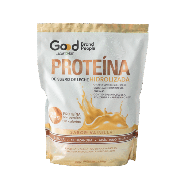 Proteína de Suero de Leche Hidrolizada Sabor Vainilla 907g | Adaptoheal® - Imagen 2